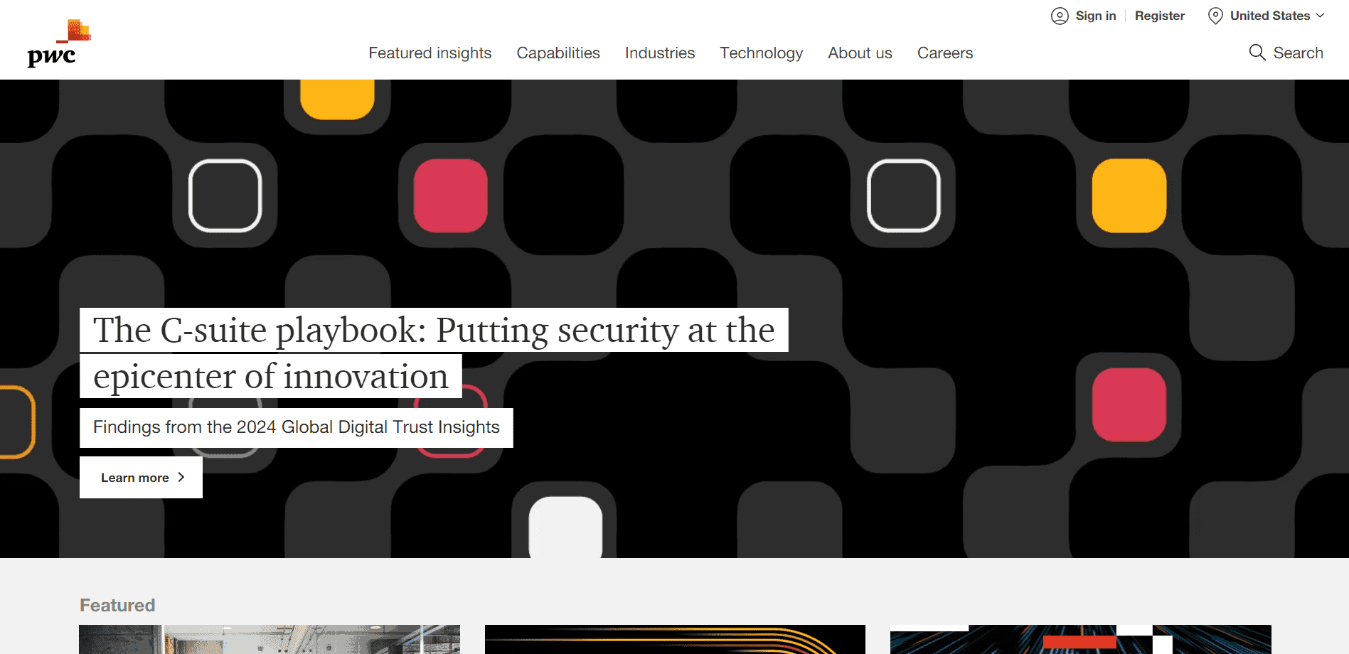 PwC home page dashboard: A comprehensive view of PwC's services and resources