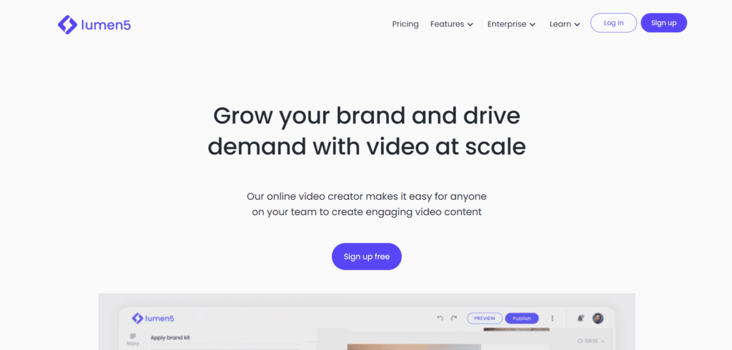 Lumen5 Dashboard